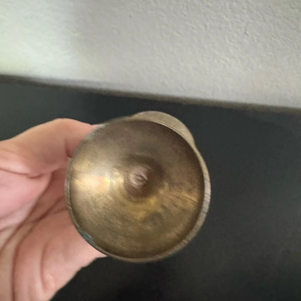 Brass Ornate Ruffled Flower Vase
